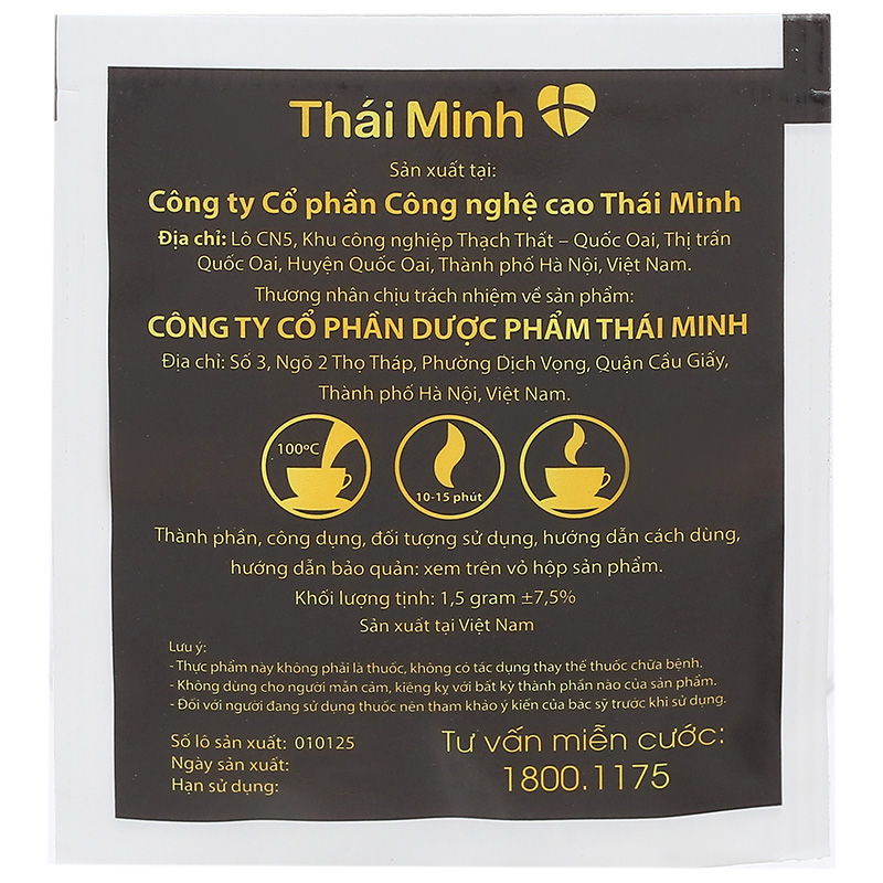 Thực phẩm bảo vệ sức khoẻ: Trà đông trùng hạ thảo Thái Minh - 8